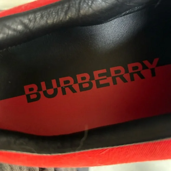 Burberry Super Runway Somerton & Red Low Top Sneakers 🔥 - Picture 5 of 9
